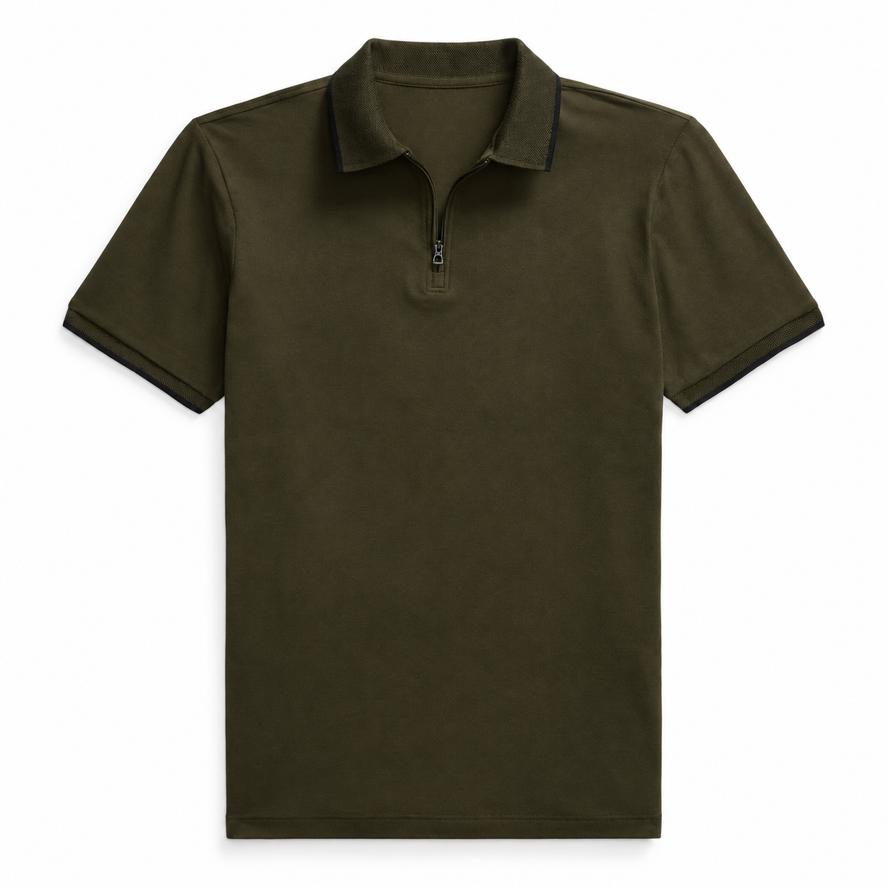 Men's Zipped Short Sleeve Shirt