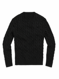 Cable-Knit Sweater - Black